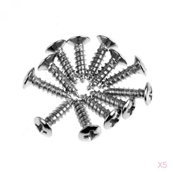 12pcs Pickguard Screws for Guitar Fender Strat Tele - Silver Tone