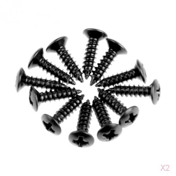 2x 12pcs Pickguard Mounting Screws Nickelplate Quality Essential Accessories NEW