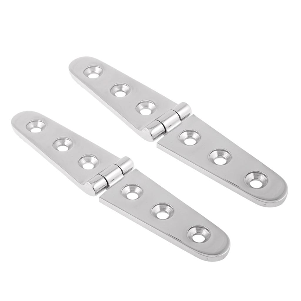2 Pieces Stainless Steel Marine Boat Casting Long Strap Hinge Cabin Hardware