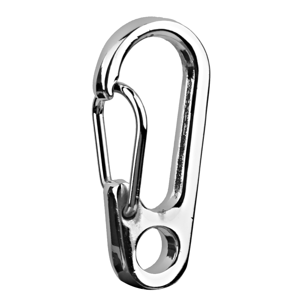 10Pcs Silver Alloy Keychain Snap Buckle Carabiner Camping Hiking Spring Hook