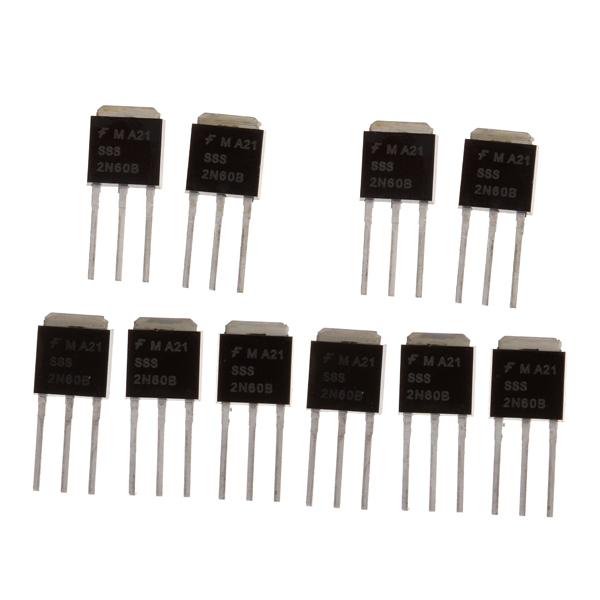 10pcs N-Channel Power MOSFET 2N60 Low Gate Charge 2A 600V