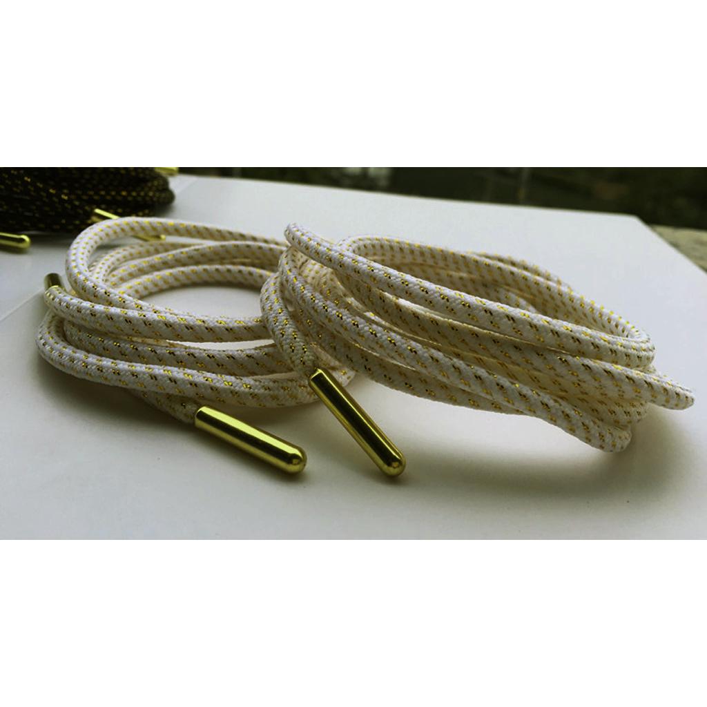 Footful Golden Head Shoe Laces Shoelaces Hiking Sport Sneakers Strings White