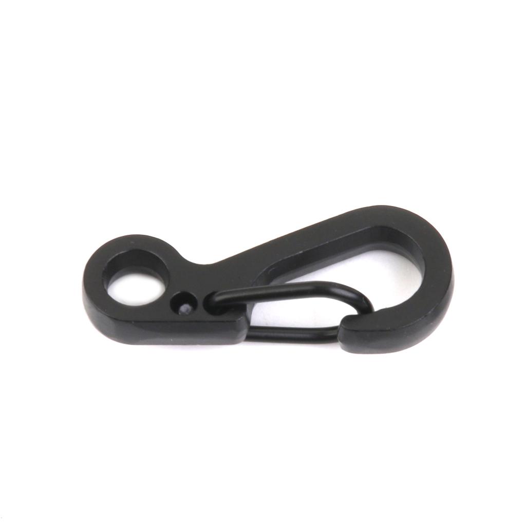 10pcs Black Hanging Buckle Carabiner Clip Snap Spring Hook Keychain Keyring