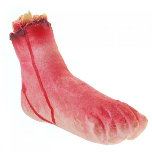 Rubber Body Part Gory Severed Foot for Halloween Prop