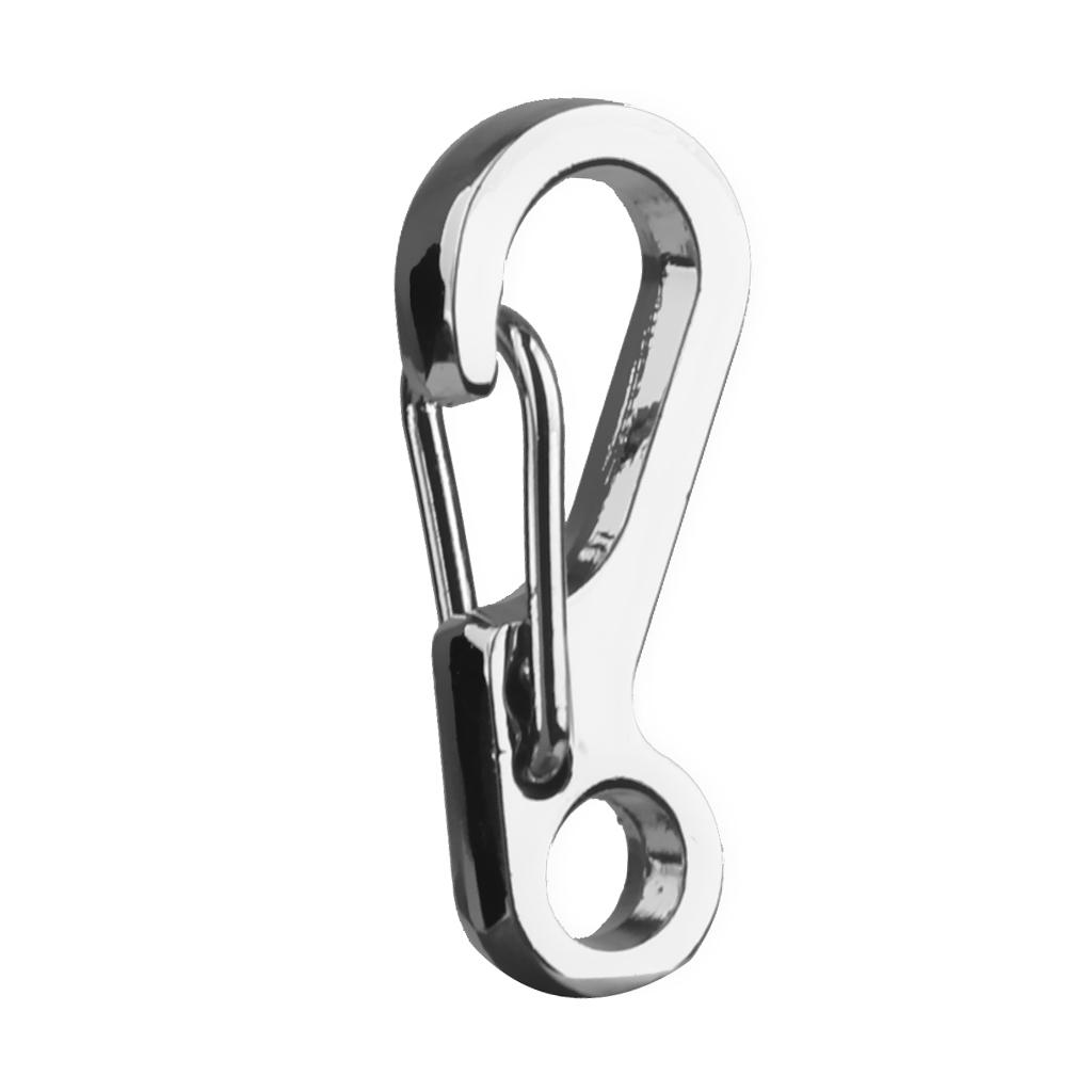 10pcs Silver Hanging Buckle Carabiner Clip Snap Spring Hook Keychain Keyring