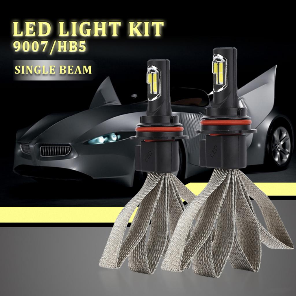 2X 60W 360 Beam Headlight Bulb Headlamp Conversion Kit 6000K 6400LM 9007