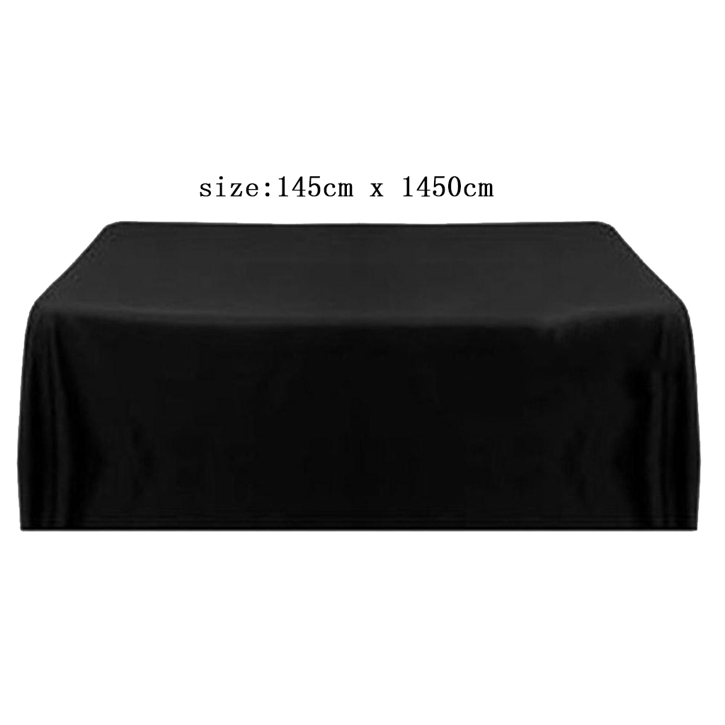 57'' Tablecloth Square Satin Banquet Table Cover Wedding Party Decor-Black