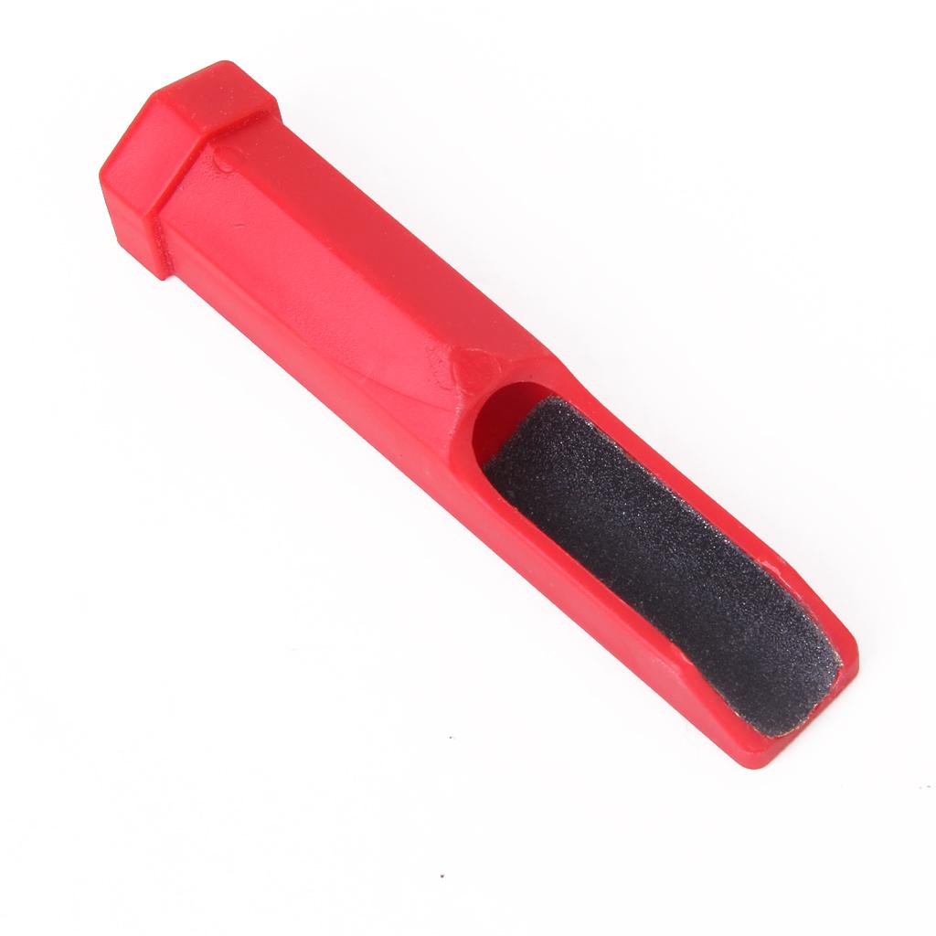 Snooker Billiard Cues Leather Tip Double-Side Grinding Tools Repair Rod -Red