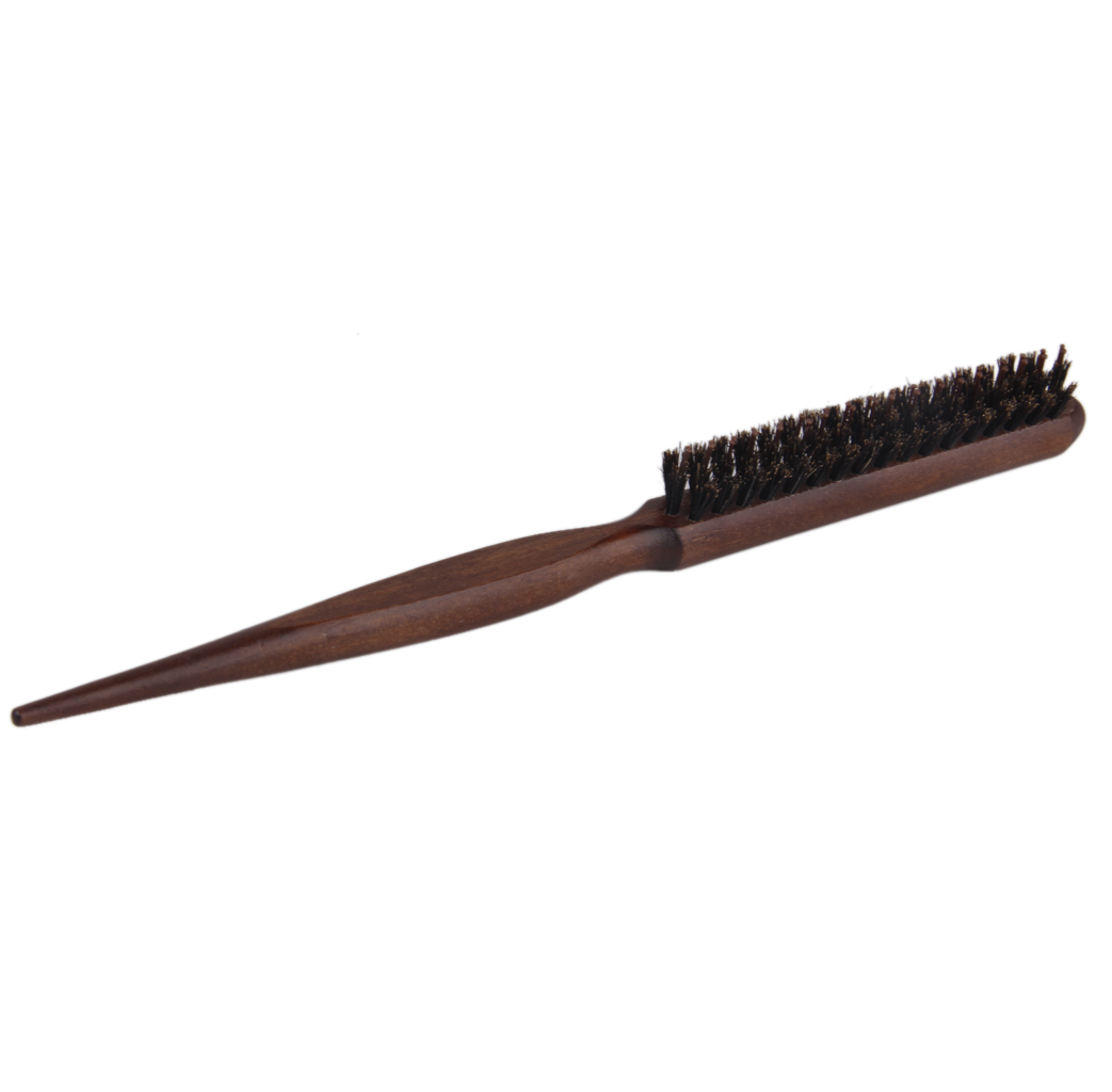 Wooden Handle 3-Row Bristles Hair Comb Brush Hairdressing Hairbrush