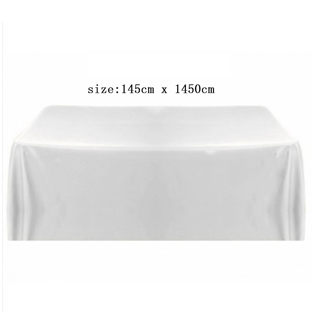 57'' Tablecloth Square Satin Banquet Table Cover Wedding Party Decor-White