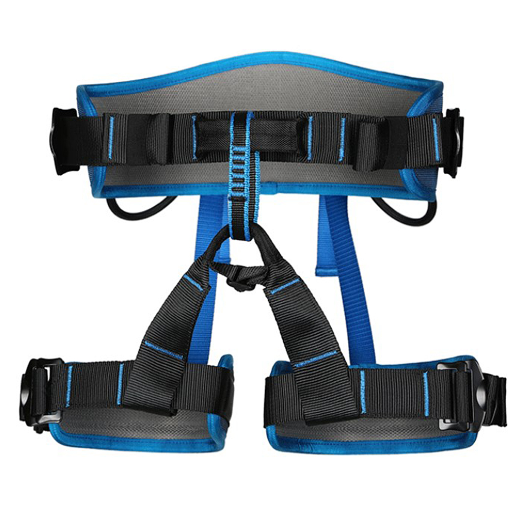 Mountaineering Rock Tree Climbing Harness Seat Sitting Bust Belt Gear Blue