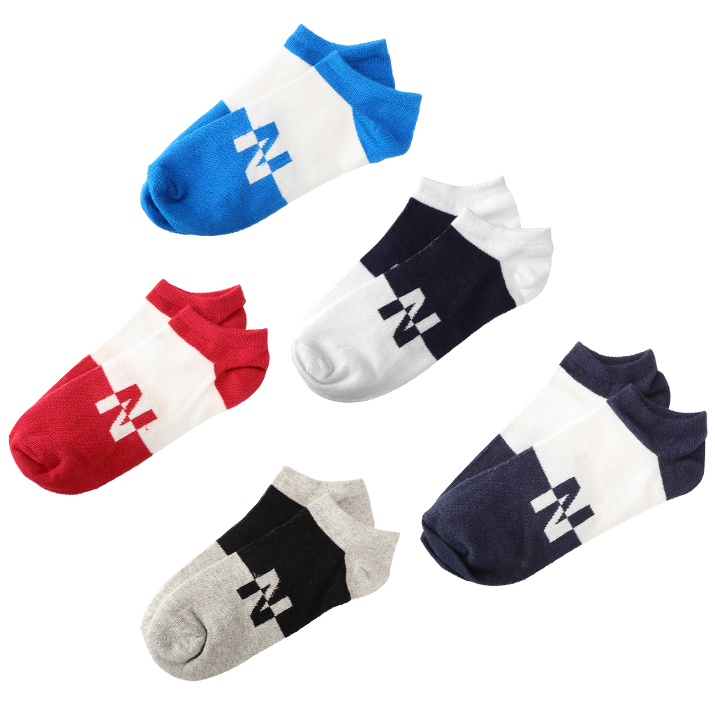 5 Pairs Men Cotton Low Cut Ankle Socks Athletic Boat Socks Letters