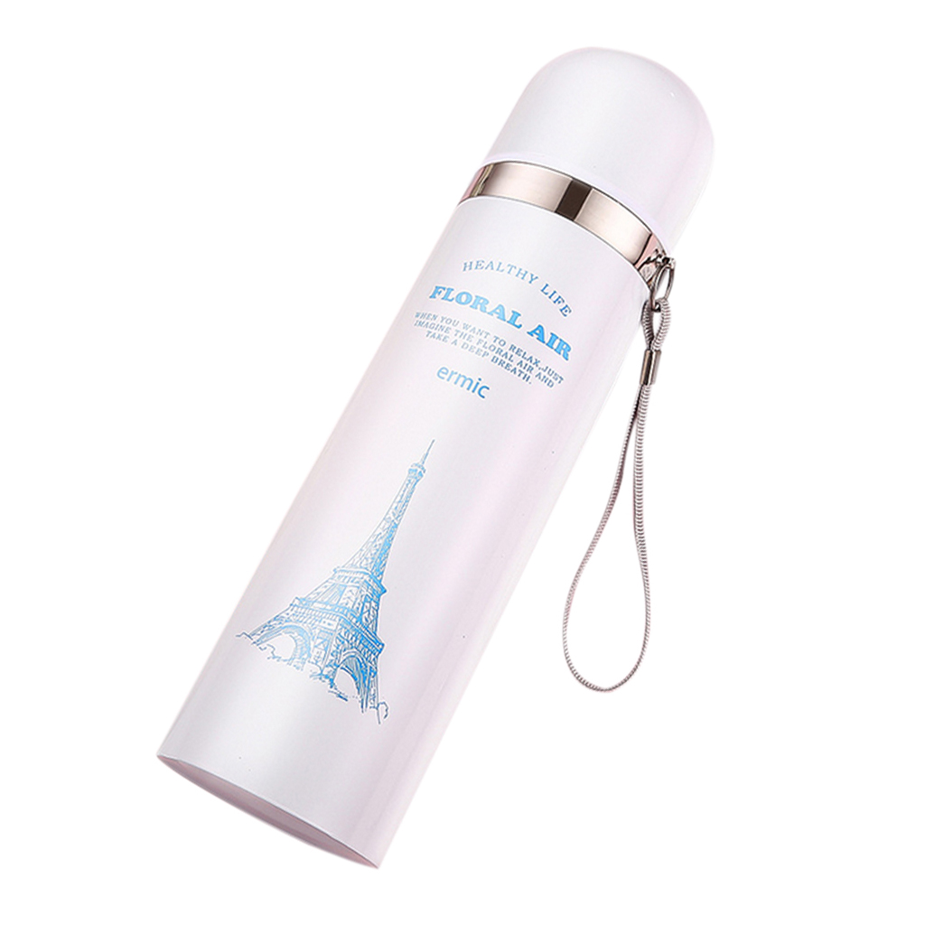 Stainless Steel Insulated Vacuum Cup Travel Mug Water Bottle White