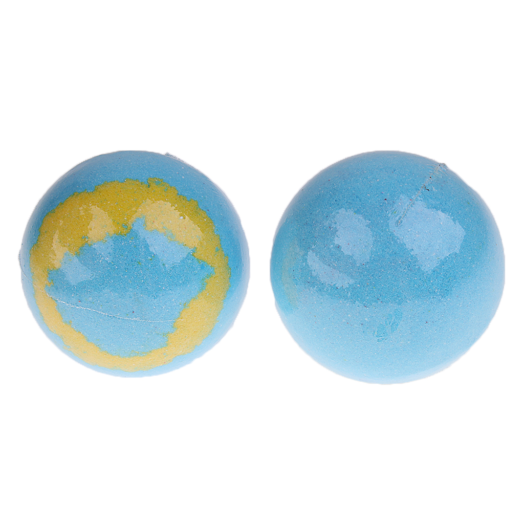 2 Pieces 100g Women Bubble Bath Salt Essential Oil Bomb Balls Blue