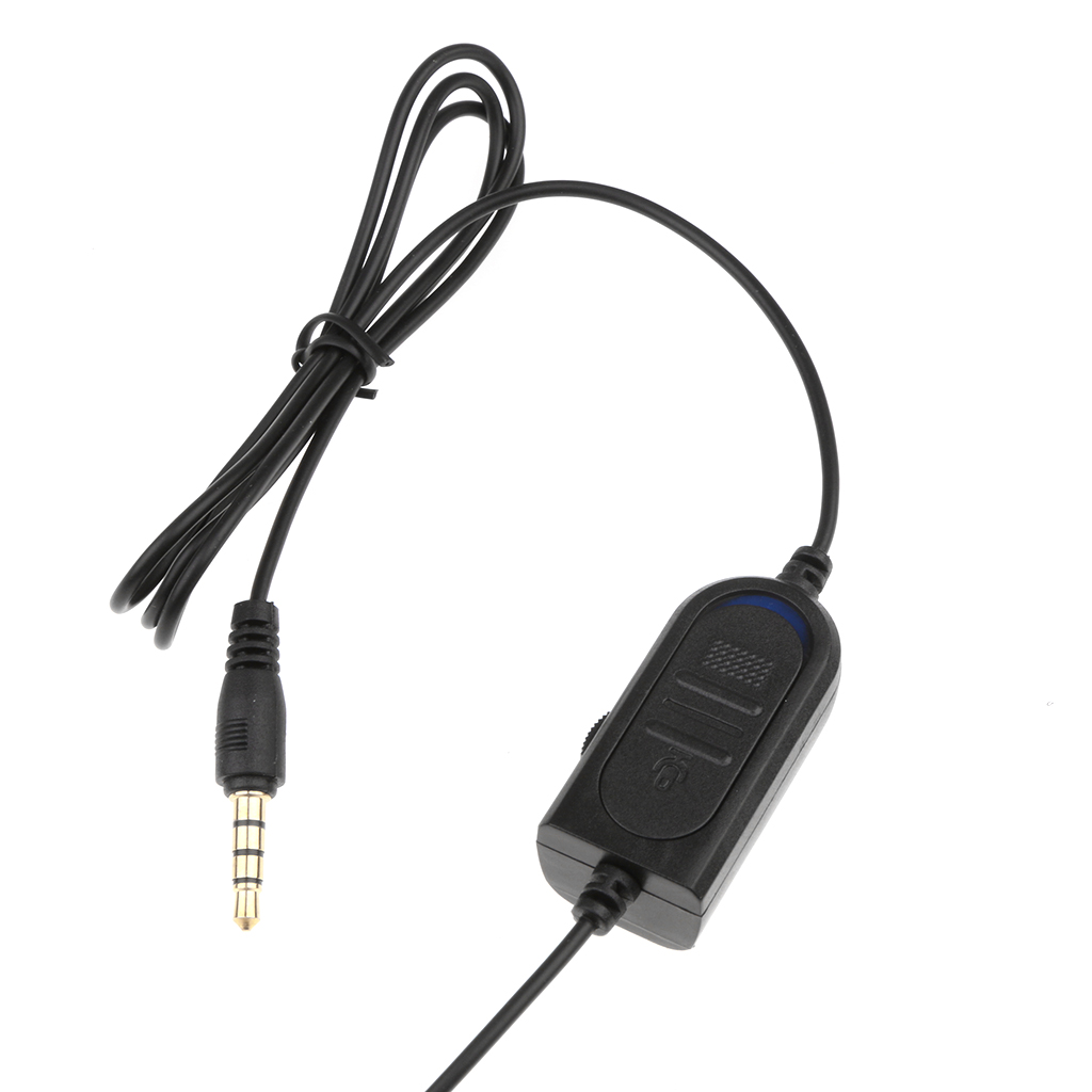 Black 3.5mm Single Earpiece Stereo Headphone Earphone w/ Microphone for PS4
