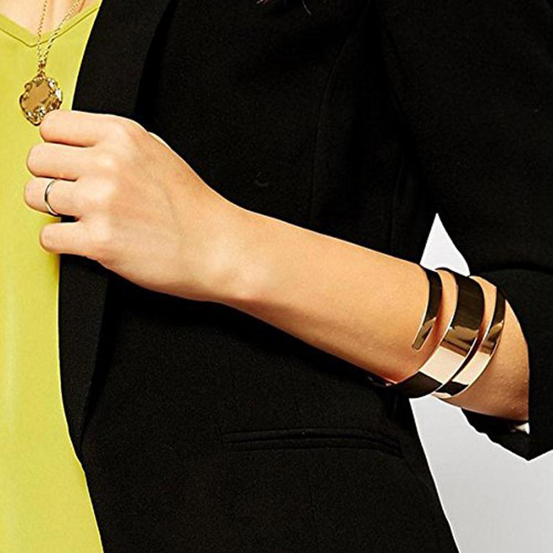 Fashion Punk Swirl Upper Arm Cuff Armlet Armband Bangle Bracelet Gold