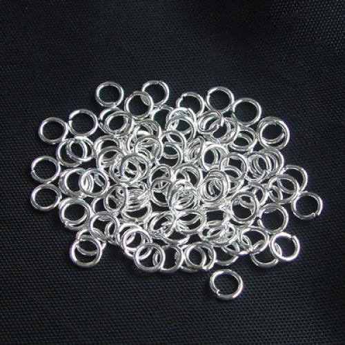 4mm 21 Gauge Open Jump Rings - Silver Plated - 100 Pcs