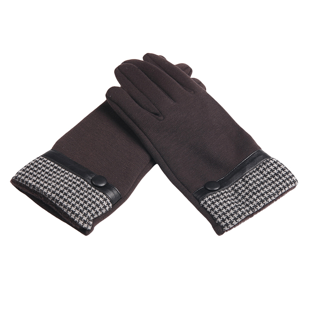 Winter Warm Men Touch Screen Gloves Telefingers Gloves Coffee w Swallow Gird