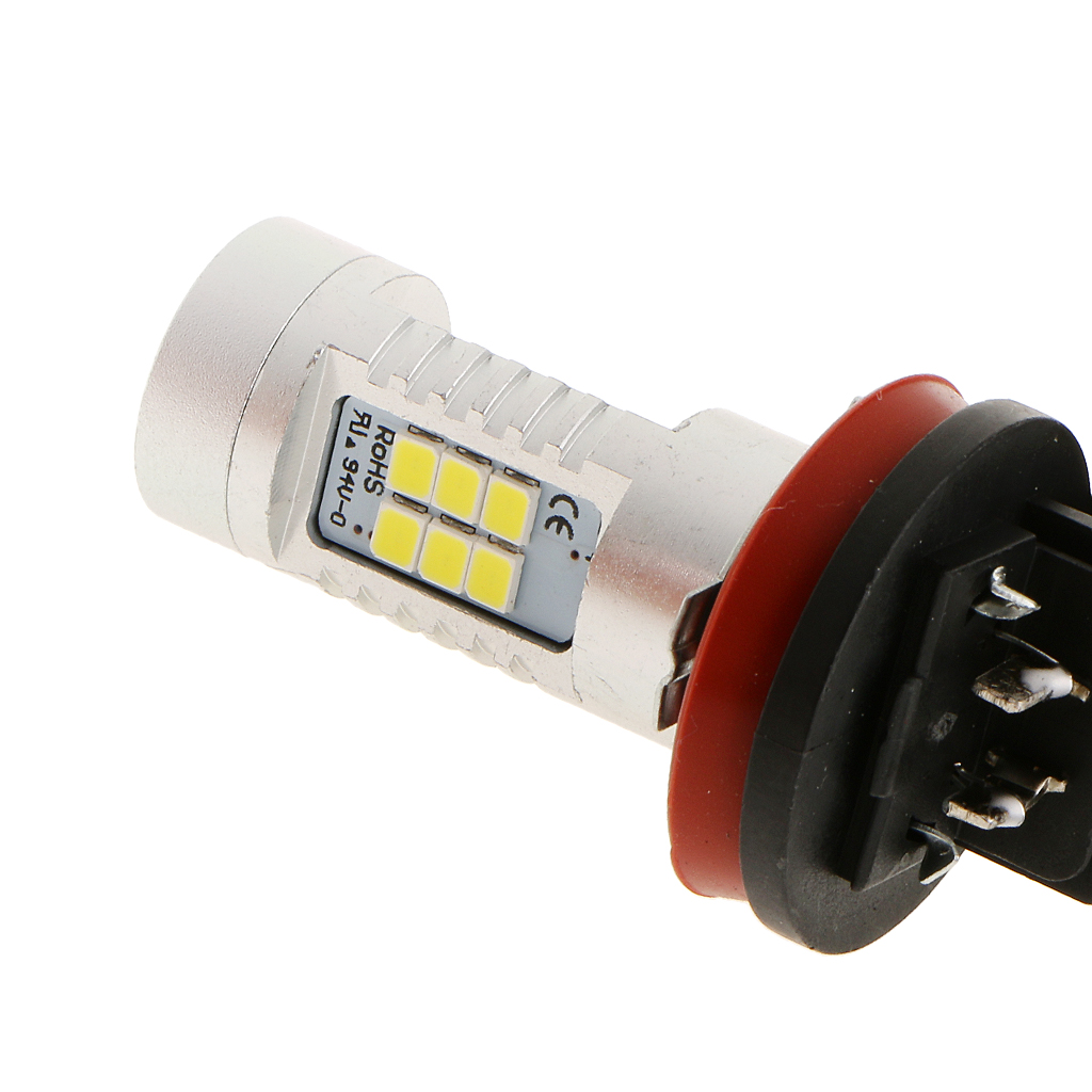 White 12V 21W H11 H9 Fog Light DRL Headlight LED Lamp Bulb 21PCS SMD LED