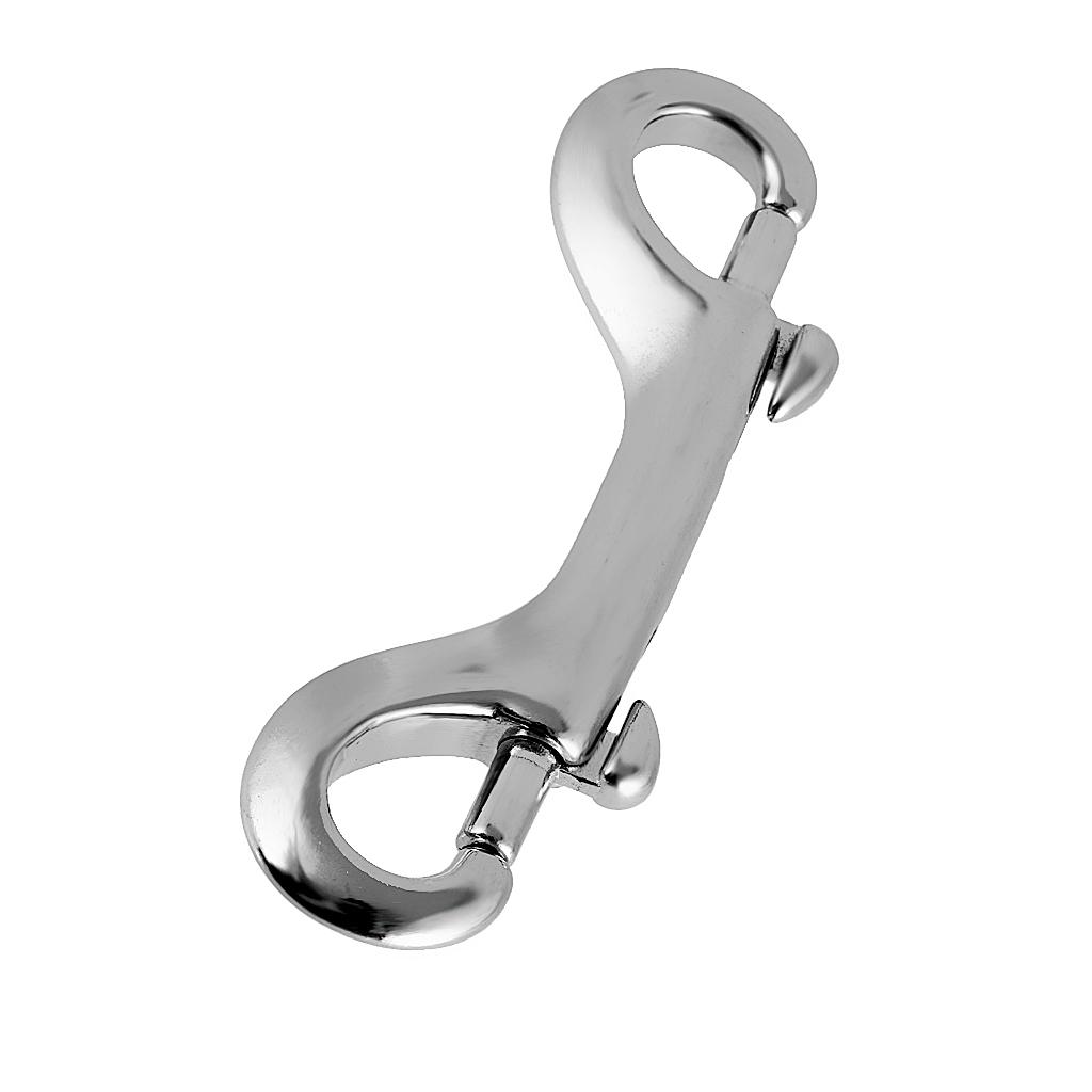 Diving Stainless Steel Double Ended Bolt Snap Buckle Metal Clip 90mm