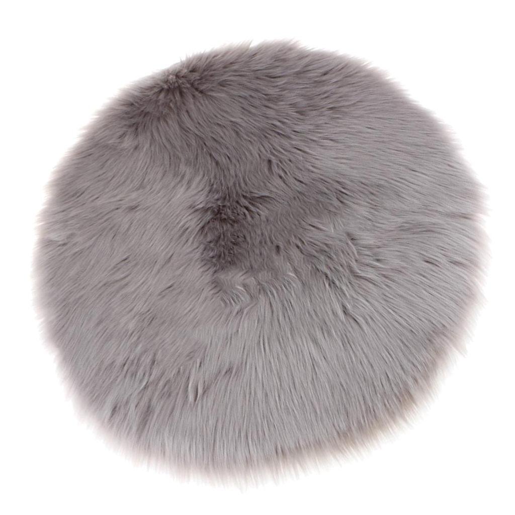 Soft Sheepskin Plain Fluffy Skin Faux Fur Fake Rug Washable Mat Small Rugs PICK