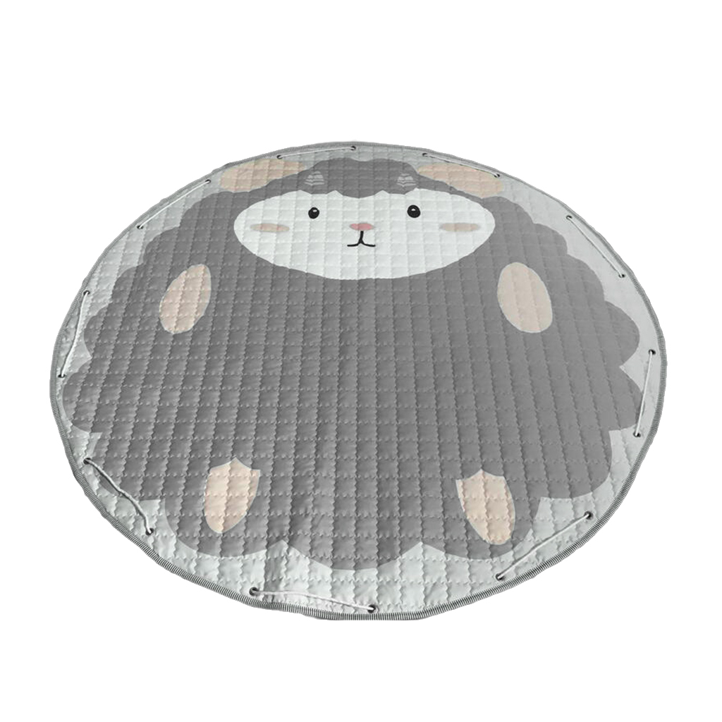 Foldable Baby Play Mat Floor Carpet Rug Crawling Blanket Gray Sheep