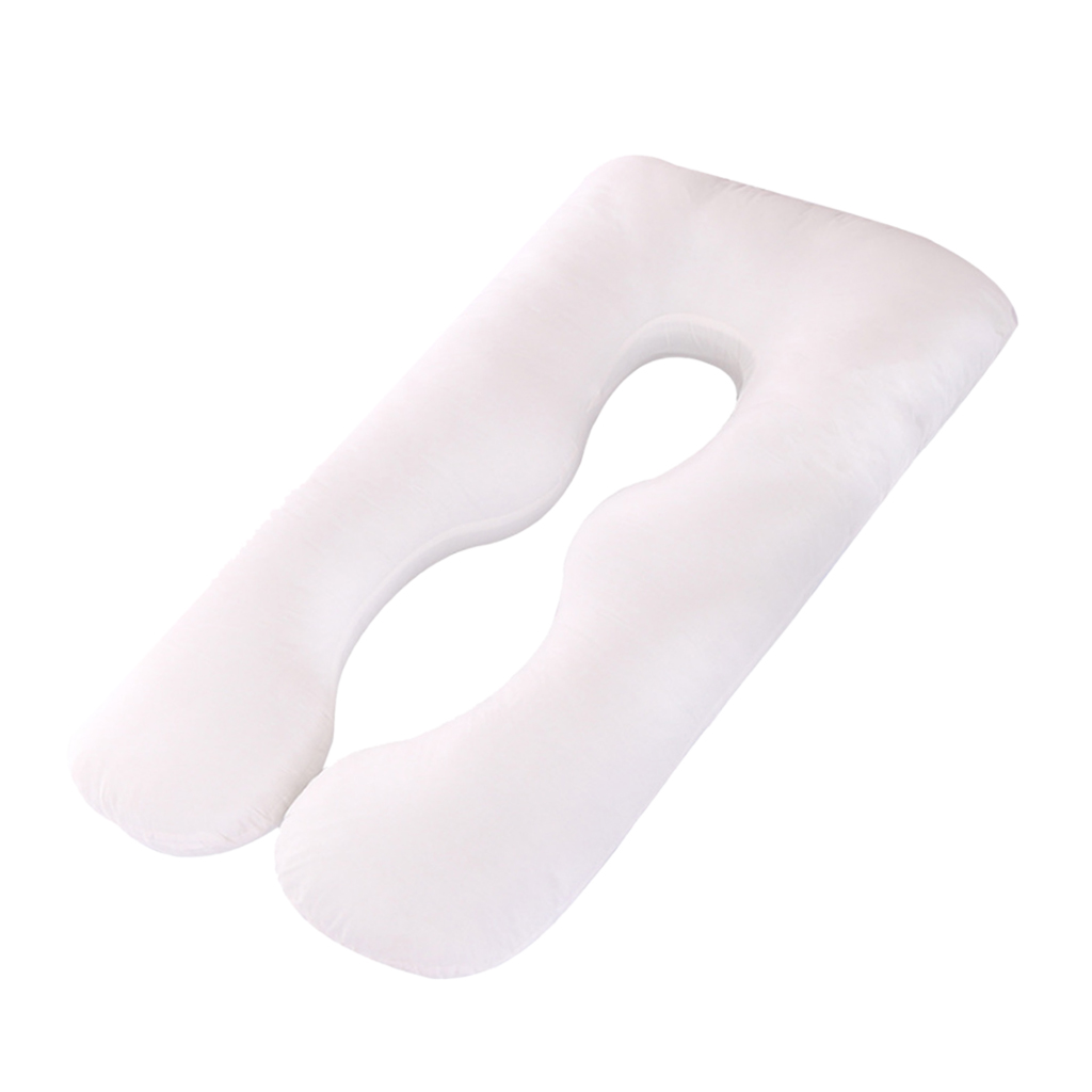 U Shaped Body Bolster Maternity Pregnancy Support Pillow Cushion White