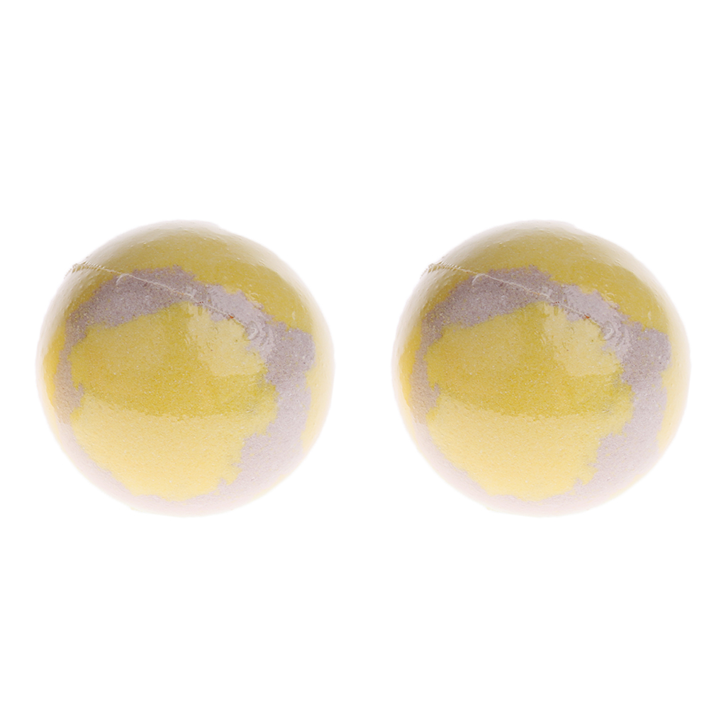 2 Pieces 100g Women Bubble Bath Salt Essential Oil Bomb Balls Yellow