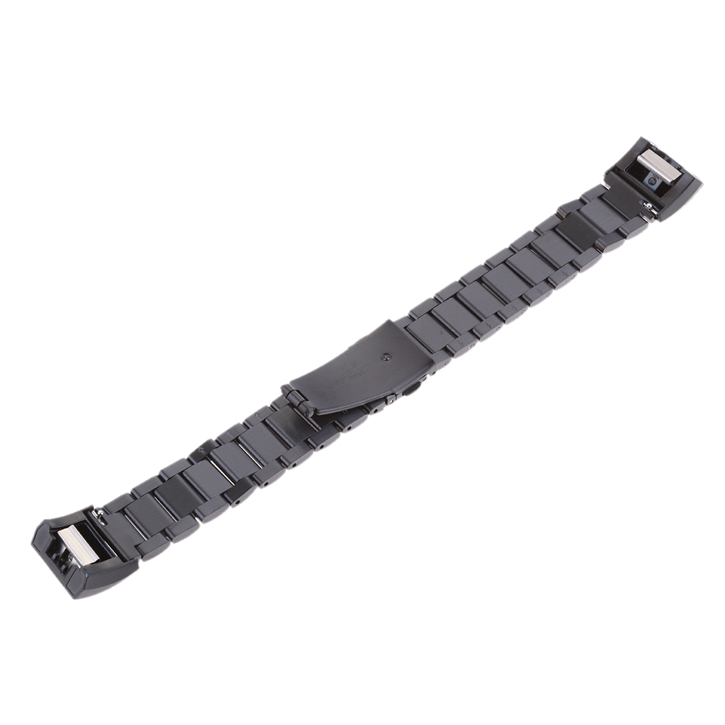 Metal Watch Bands Replacement Bracelet for Fitbit Charge 2  Black