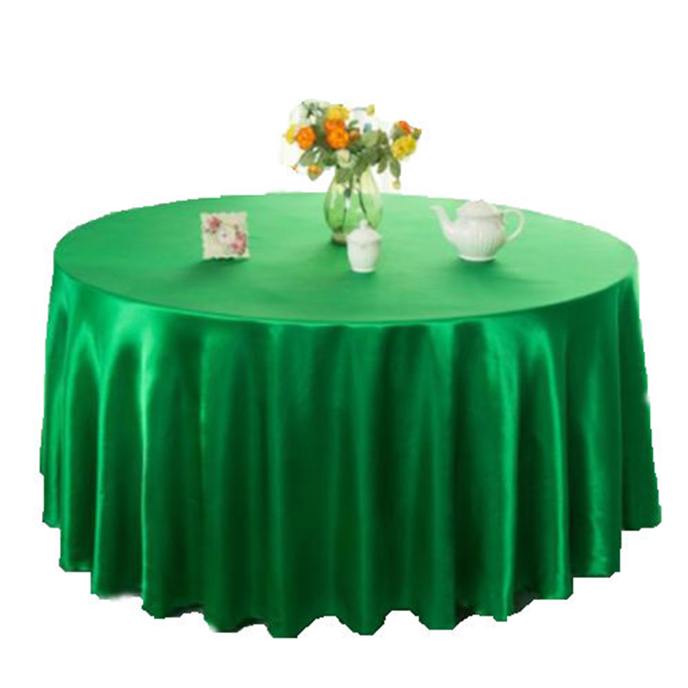 57'' Tablecloth Table Cover Square Satin Banquet Wedding Party Decor-Green