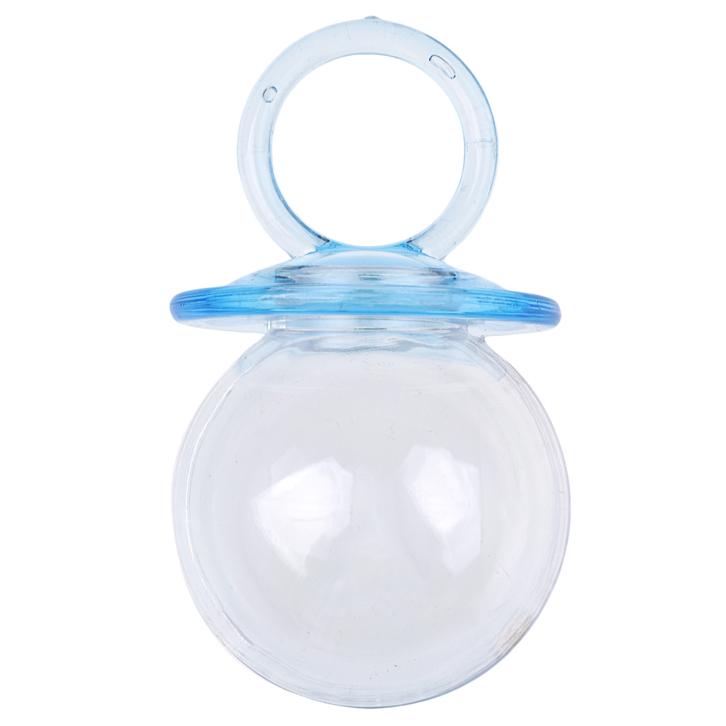 12 Fillable Pacifier Shape Baby Shower Candy Sweet Box Bottle Favor Blue