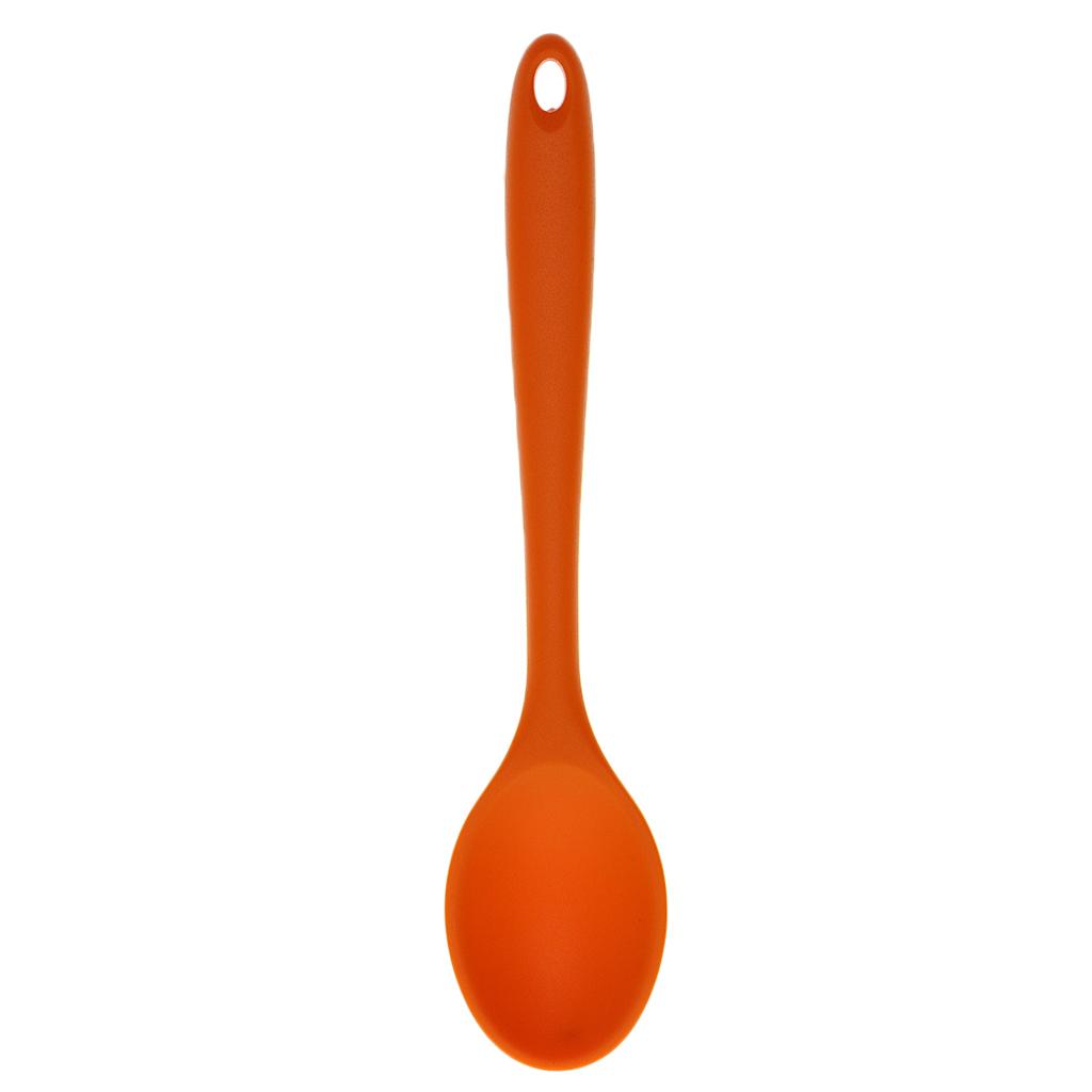 Silicone Ladle Soup Spoon Utensils Non-stick Cooking Kitchen Tools Orange