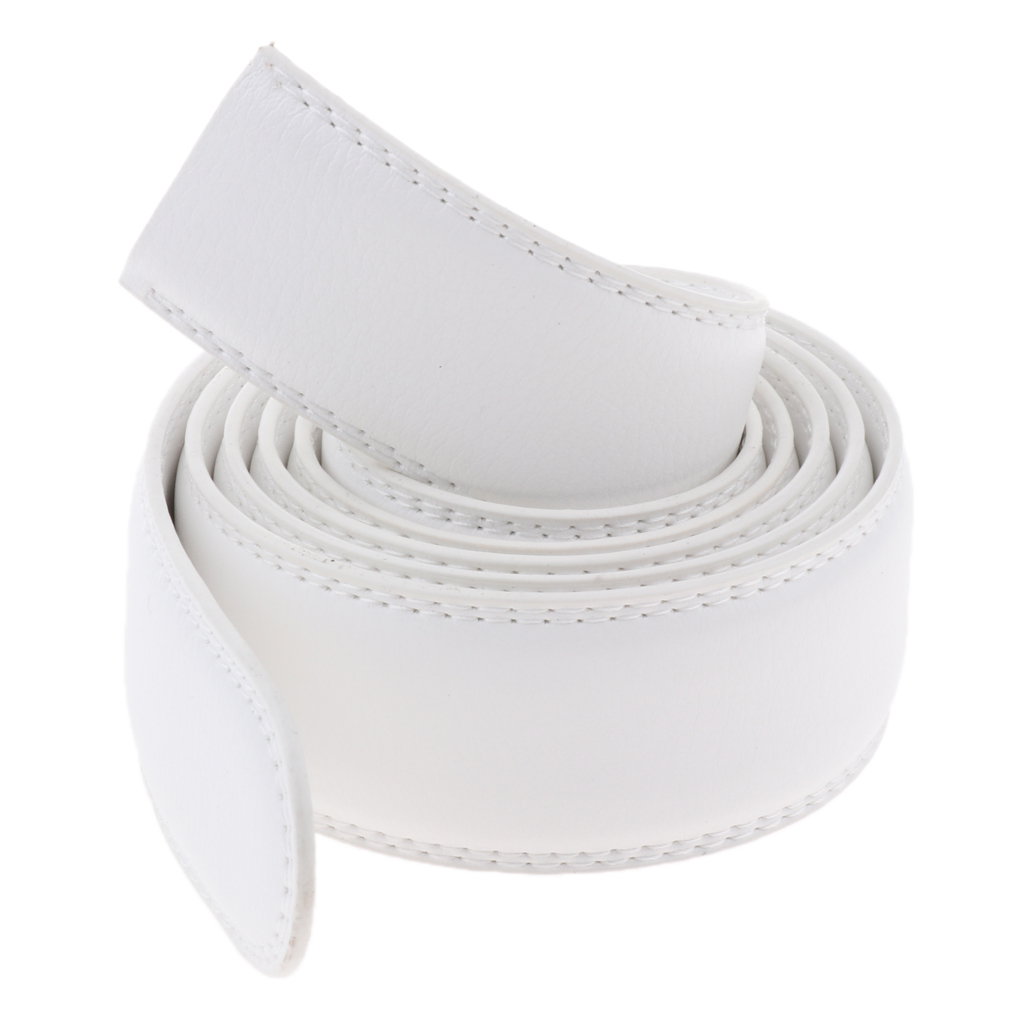 Men Leather Ratchet Belt Trim to Fit No Holes Belt Strap without Buckle