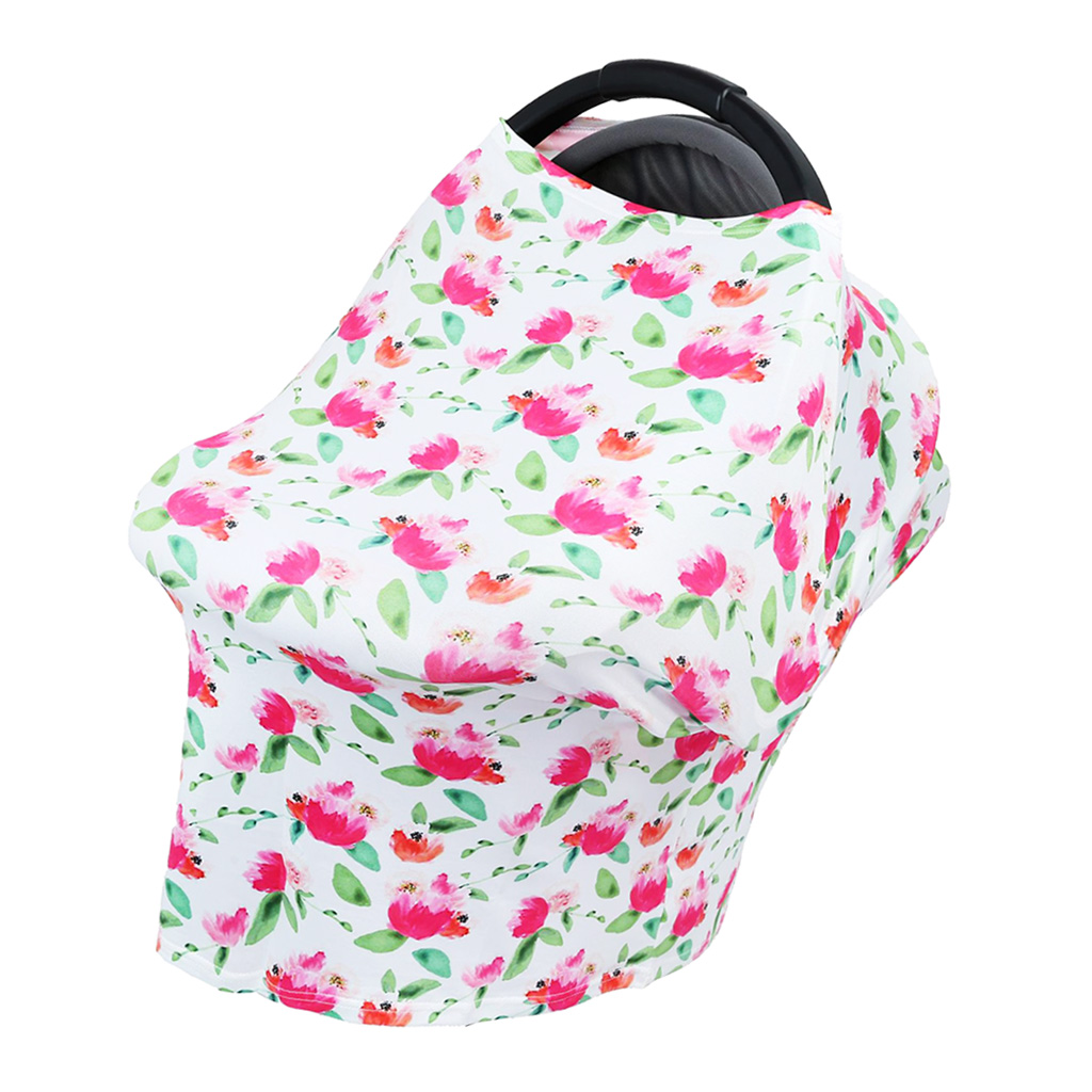 Stretchy Infant Nursing Cover Baby Car Seat Canopy Cart Cover #2