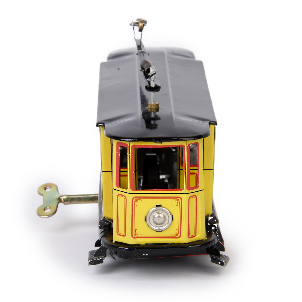Vintage Straßenbahn Trolley Straßenbahn Blechspielzeug-Sammlerstück Mit
