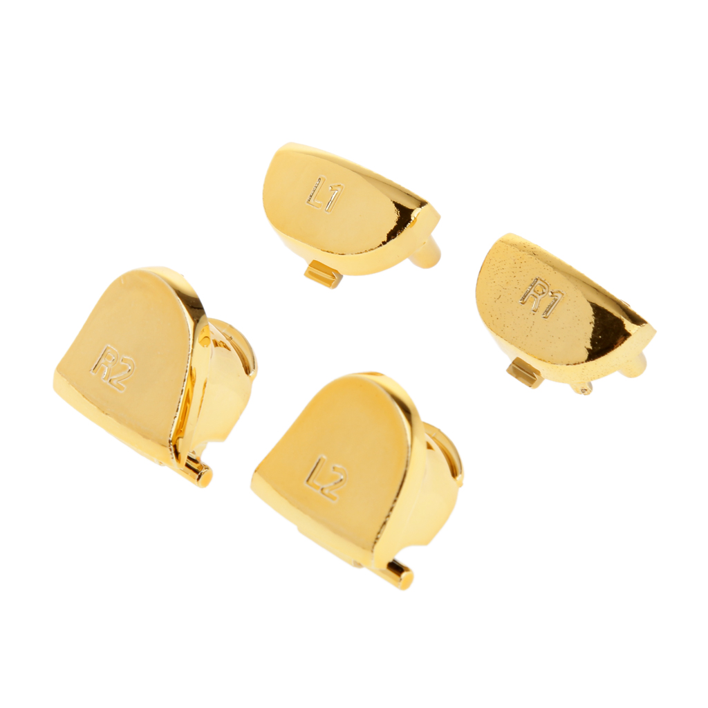 Replacement Chrome Plating Buttons and Touchpad for PS4 Controller-Gold