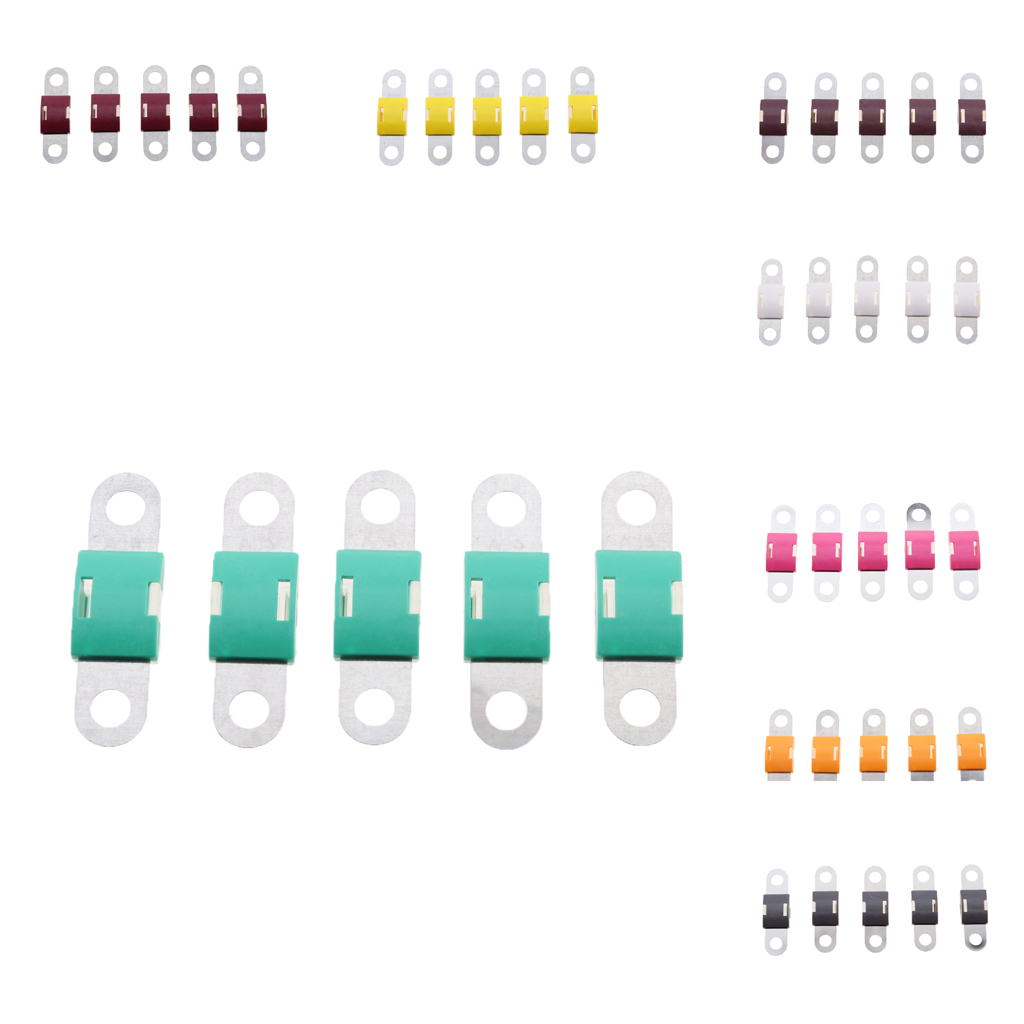 5 Pieces Car Truck Boat Midi Strip Link Fuse 40A Green