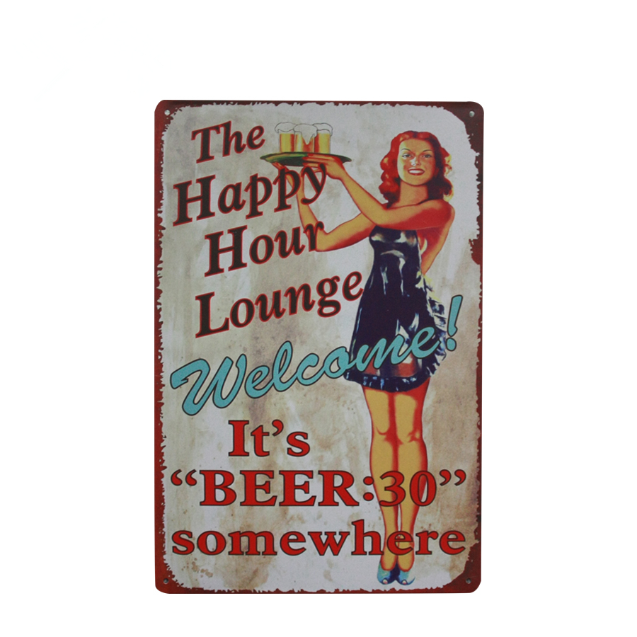 20x30cm Wine Beer Drinks Vintage Metal Sign Tin Poster Pub Bar Cafe Shop 12