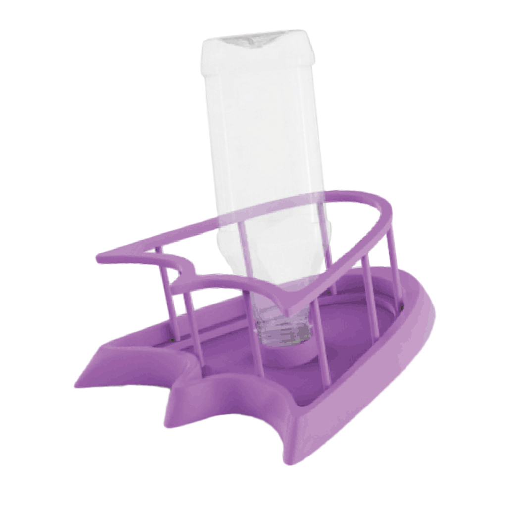 Automatic Water Dispenser Feeder for Pet Reptile Tortoise Spiders Purple S