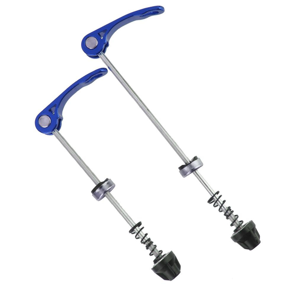 Pair Bike Quick Release Lever Hub Skewer Cycling Wheel Skewer Parts Blue