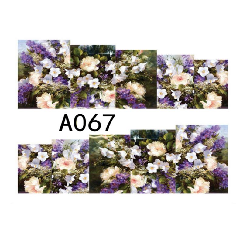 10pcs Nail Water Transfer Decals Nails Art Stickers Decal Wraps  A067