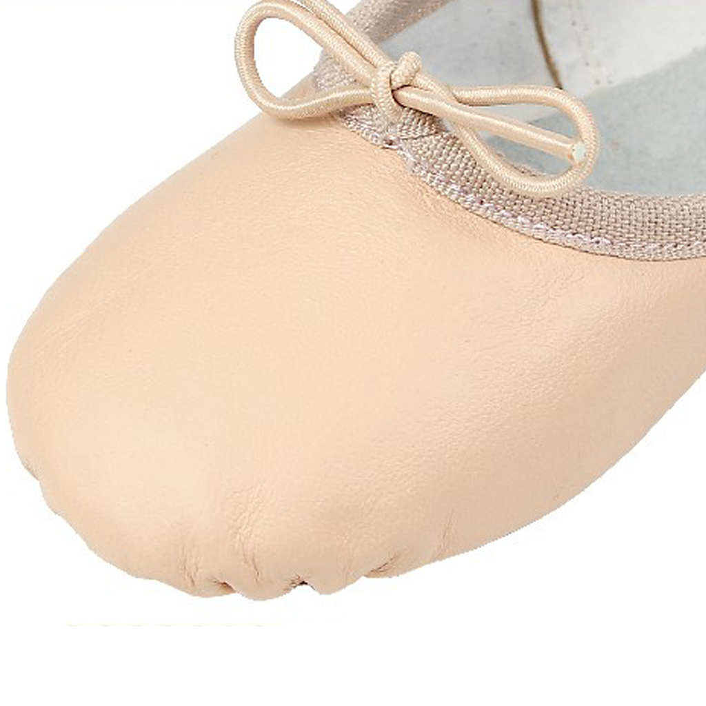 Pig Leather Soft Girls Women's Ballet Slippers Shoes Pink 40