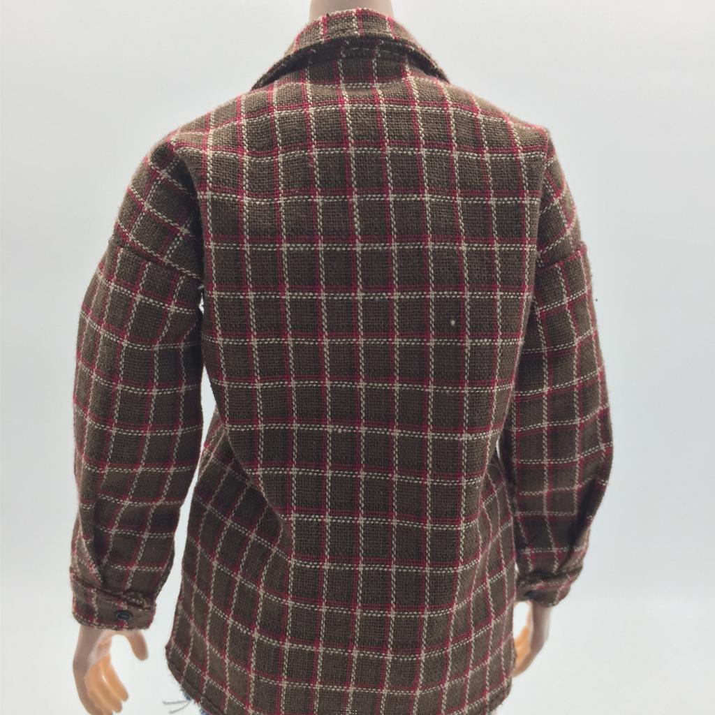 1//6 Doll Cloth Clothes Plaid Shirts Long Sleeve for 12/'/' Kumik Action Figure