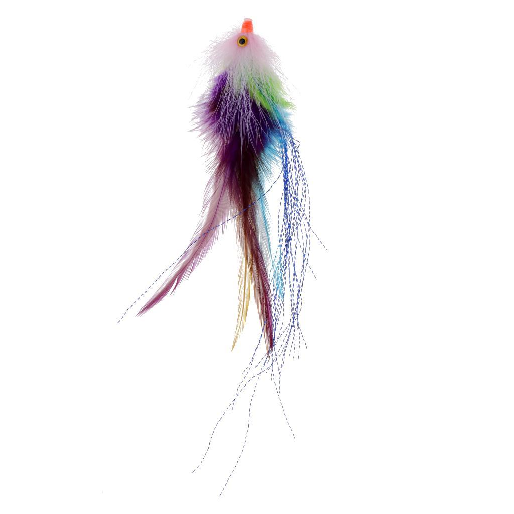 Artificial Feather Streamer Fly Fishing Flies Pike Salmon Trout Fishing Lure