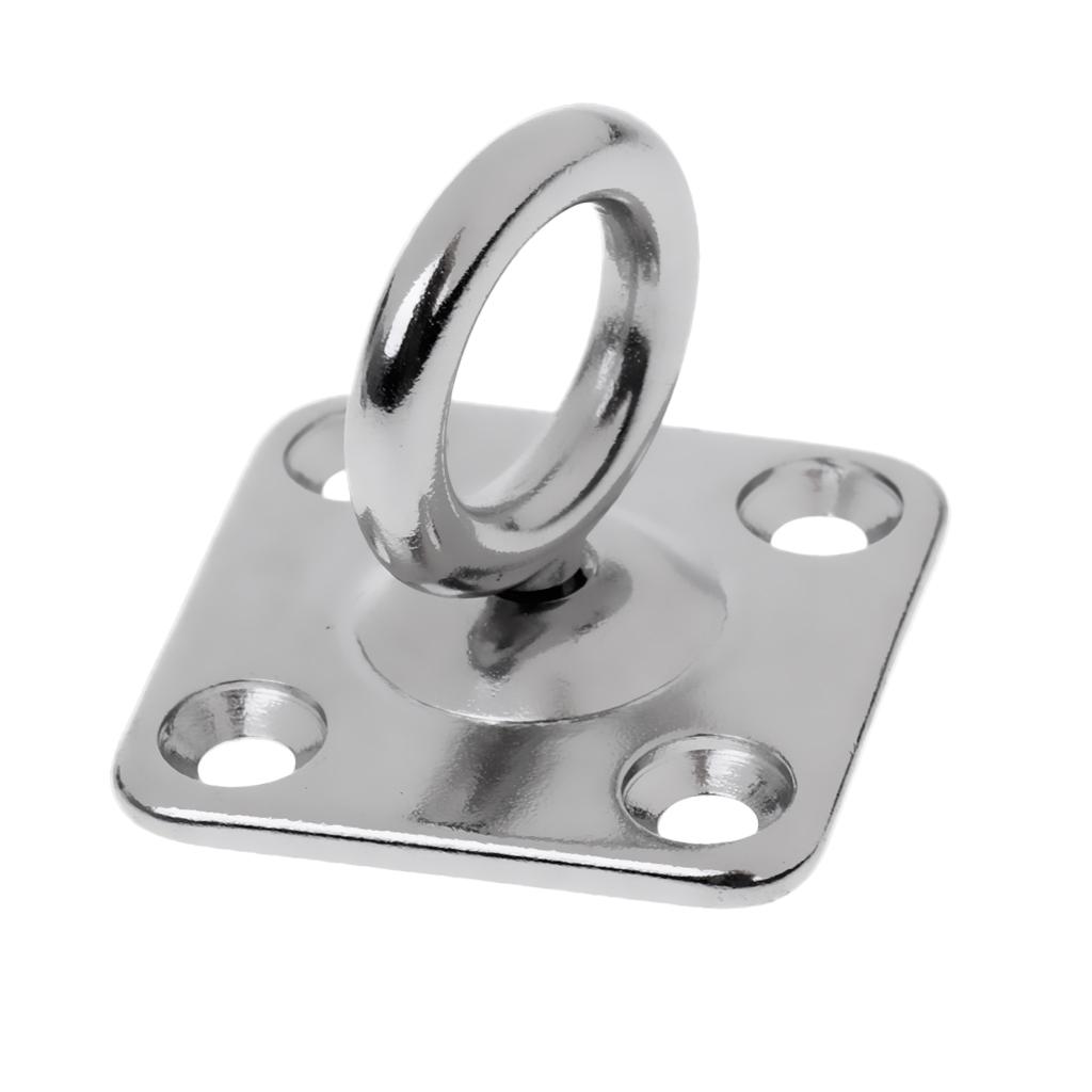 316 Stainless Steel Swivel Square Pad Eye Plate Boat Rigging Hardware 5mm