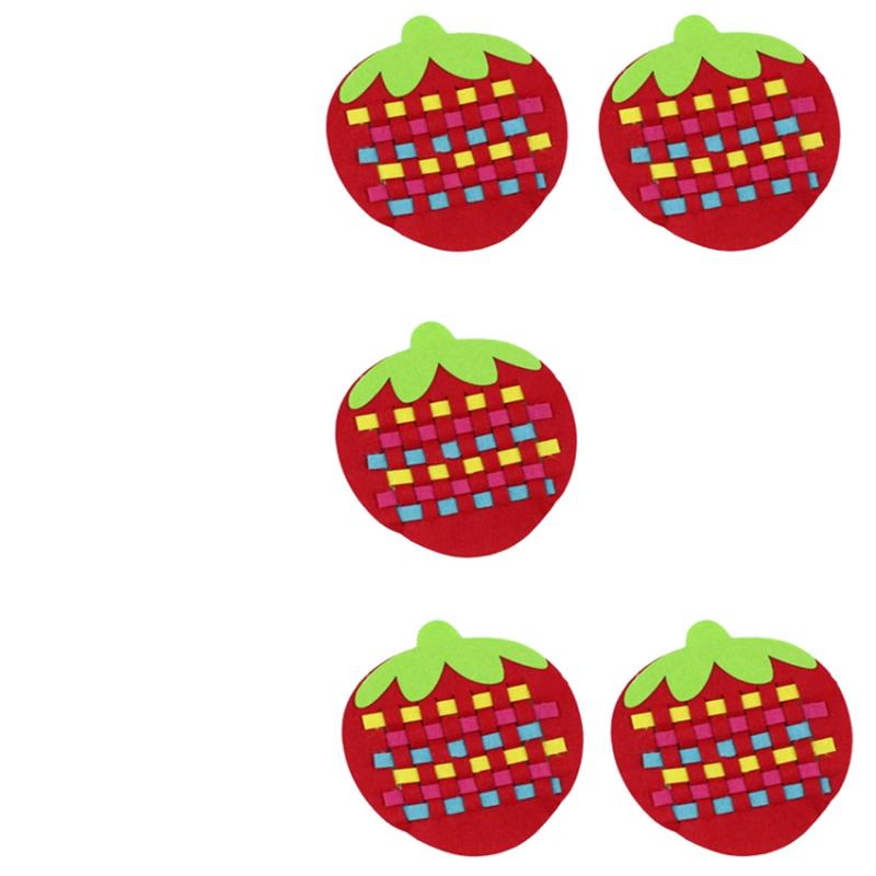  5Pieces kindergartens do it yourself manual fabric learning toys Strawberry