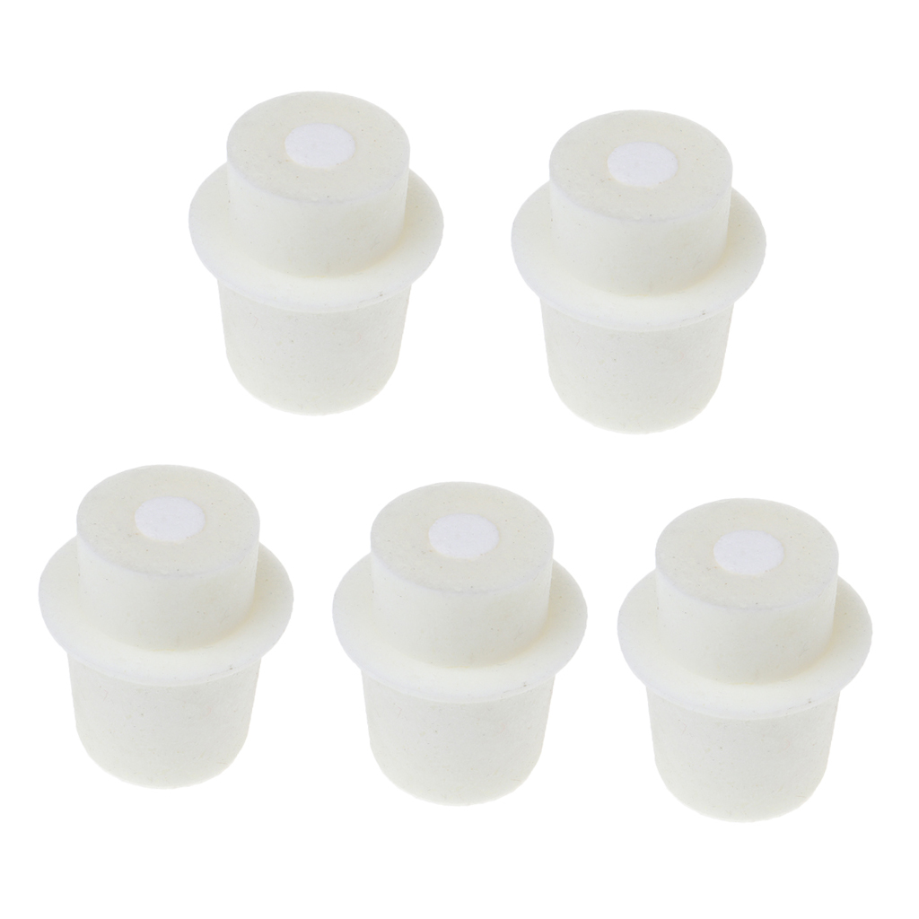 5pcs Laboratory Silicone Bung Stopper Plug Scientific Tube Flask