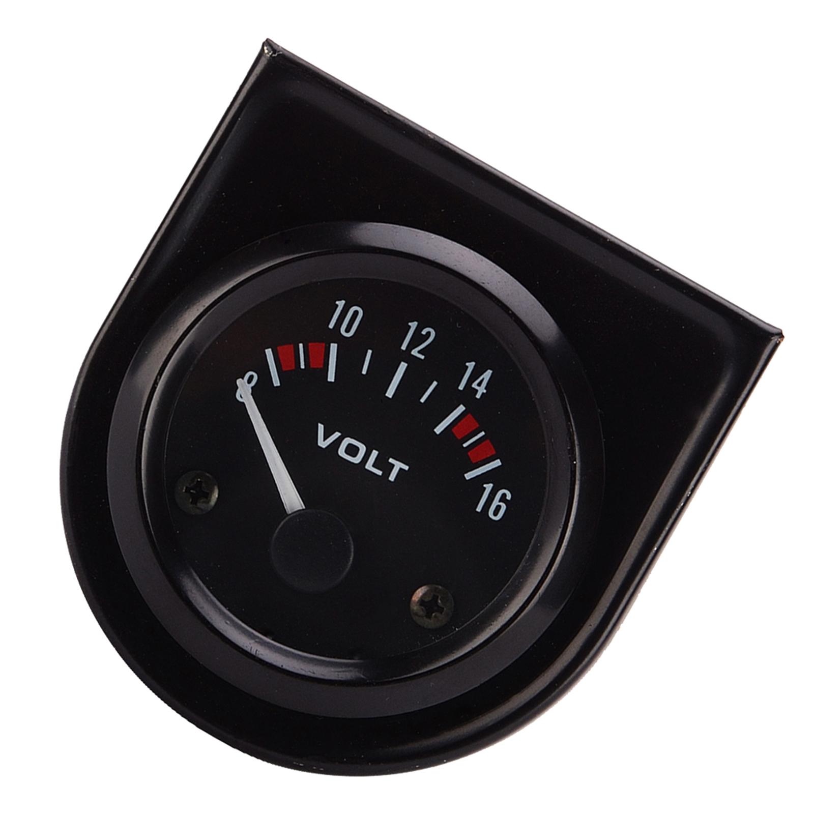 Universal Car 8-16V Voltmeter Volt Gauge Meter 52mm Black