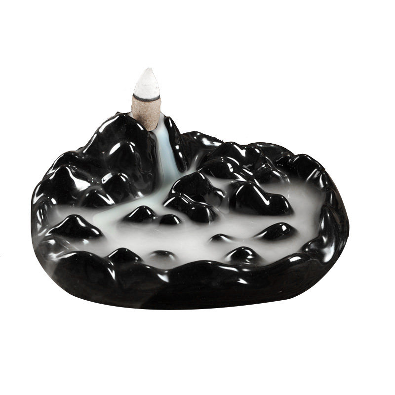 Ceramic Incense Smoke Cone Burner Backflow Censer Tower Jiangnan