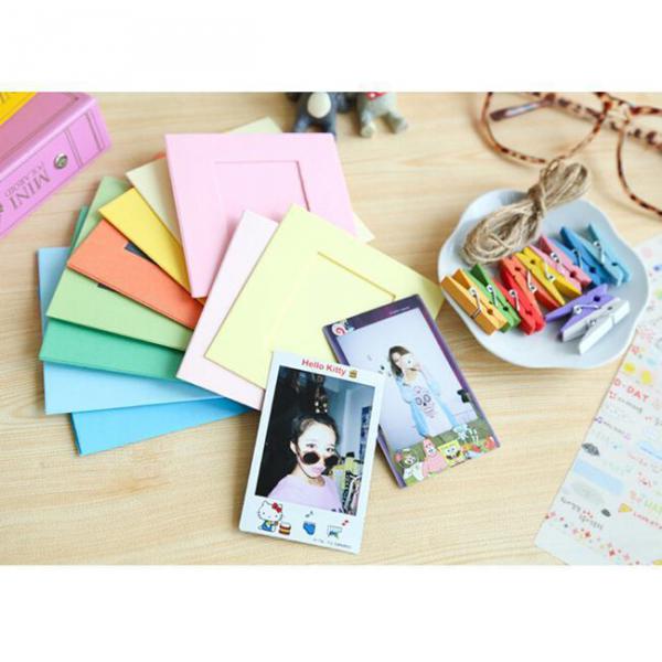 10pcs Paper Photo Flim Frame Wall Picture Album Craft Hanging with Rope Camp